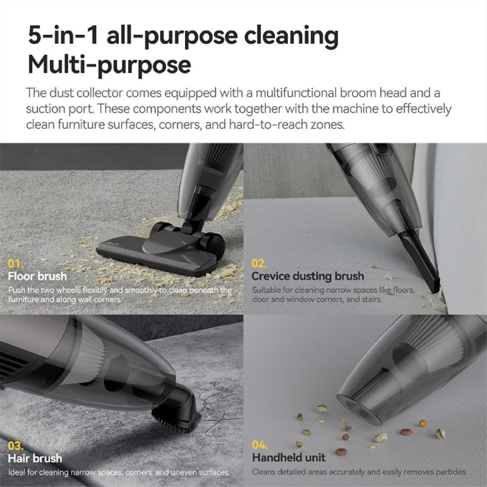 Deerma Vacuum Cleaner Portable Handheld 2 in 1 Silent - DX120 White | DX120C White